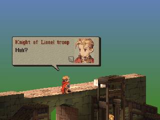 [One of the Lionel knights, who is standing on the wall, notices Ramza's party.]
Knight of Lionel troop