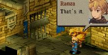 [Ramza looks at the lever on the wall beside the gate.]