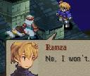[Ramza and Rafa are looking at each other.] Ramza
