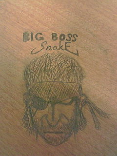 BIG BOSS - SNAKE (drawn over the desk)